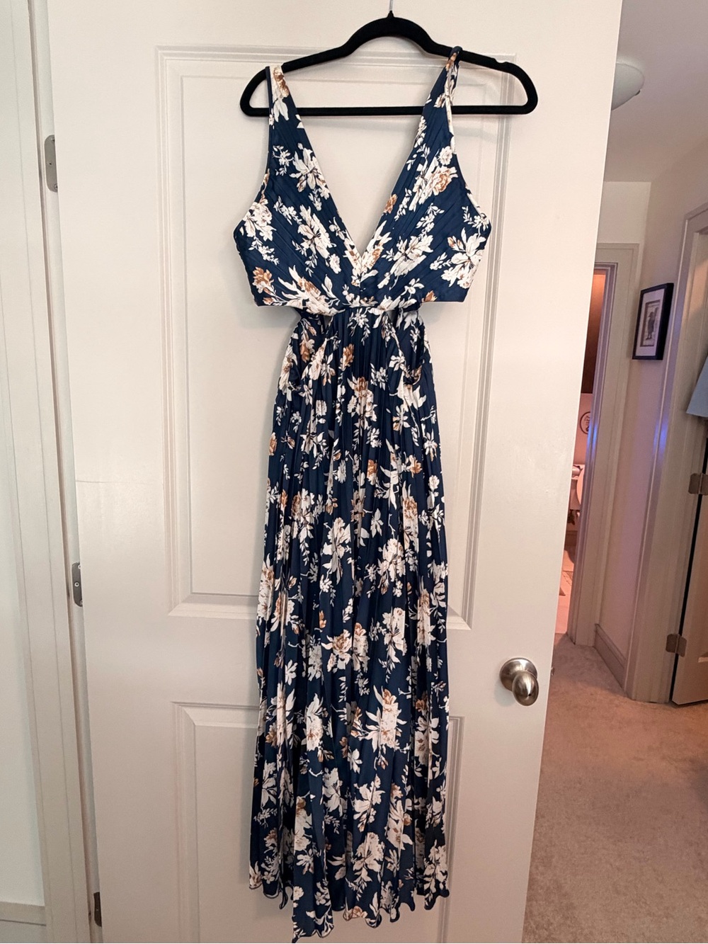 Abercrombie Floral Pleated Maxi Dress Small Tall